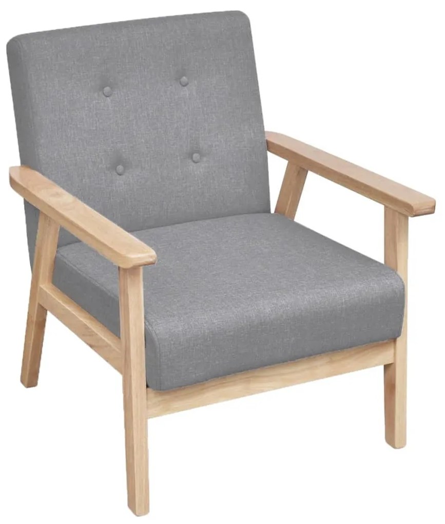 Poltrona Tim - Cinzento Claro - Design Retro