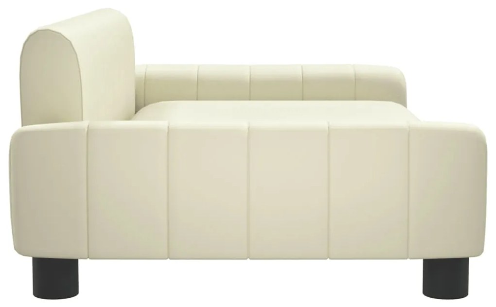 Sofá infantil 90x53x30 cm couro artificial cor creme