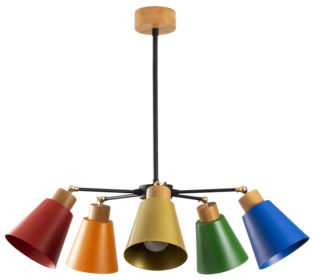 Chandelier Manavgat – Multicolor – Diâmetro: 58 cm, Altura: 68 cm