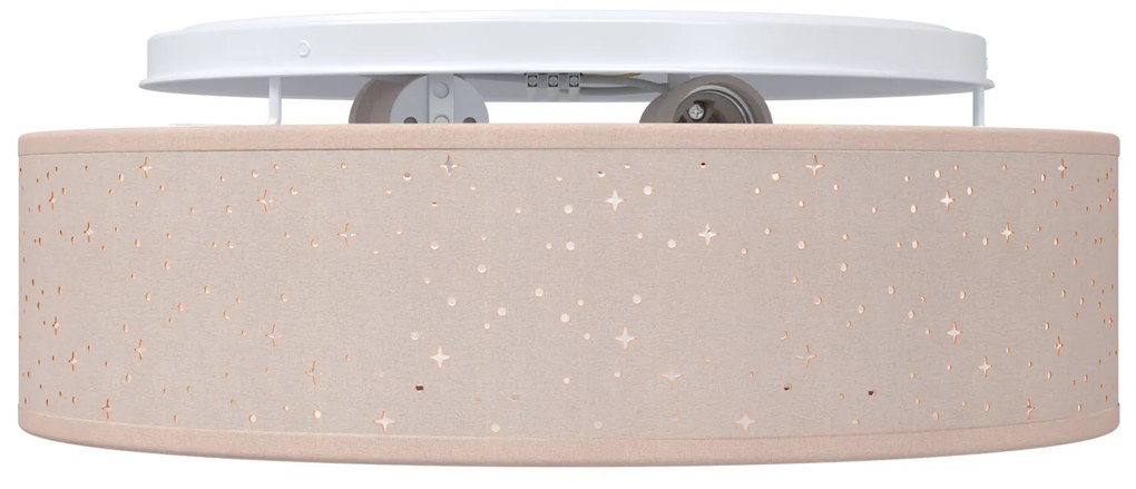 Luzes de Teto com Abajur Estrelado Taupe Ø 38 cm Tecido E27