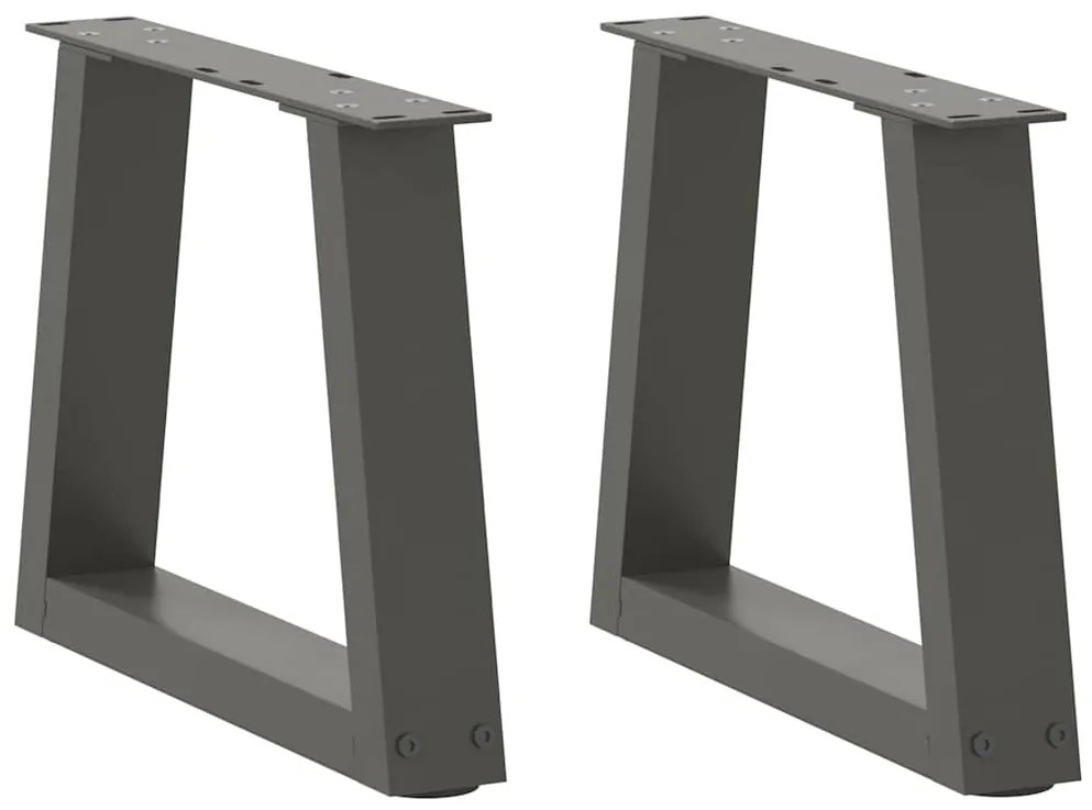 Pés para mesa de centro em V, 2 peças, antracite, 40x(30-31,3) cm, aço