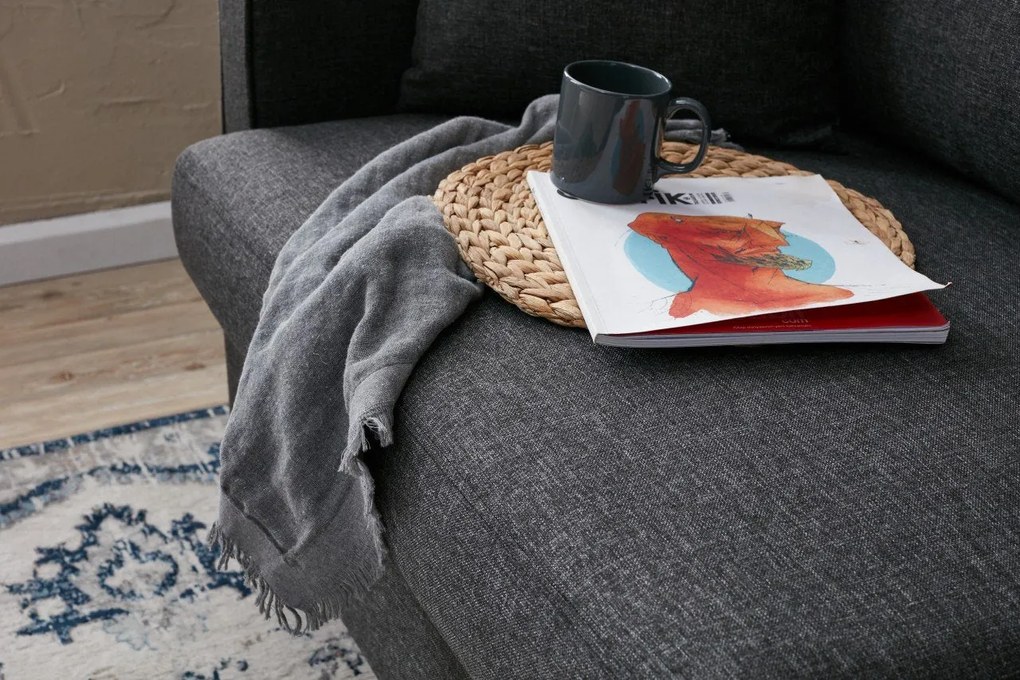 Sofá de 2 Lugares Eva – Antracite – 155x82x90 cm