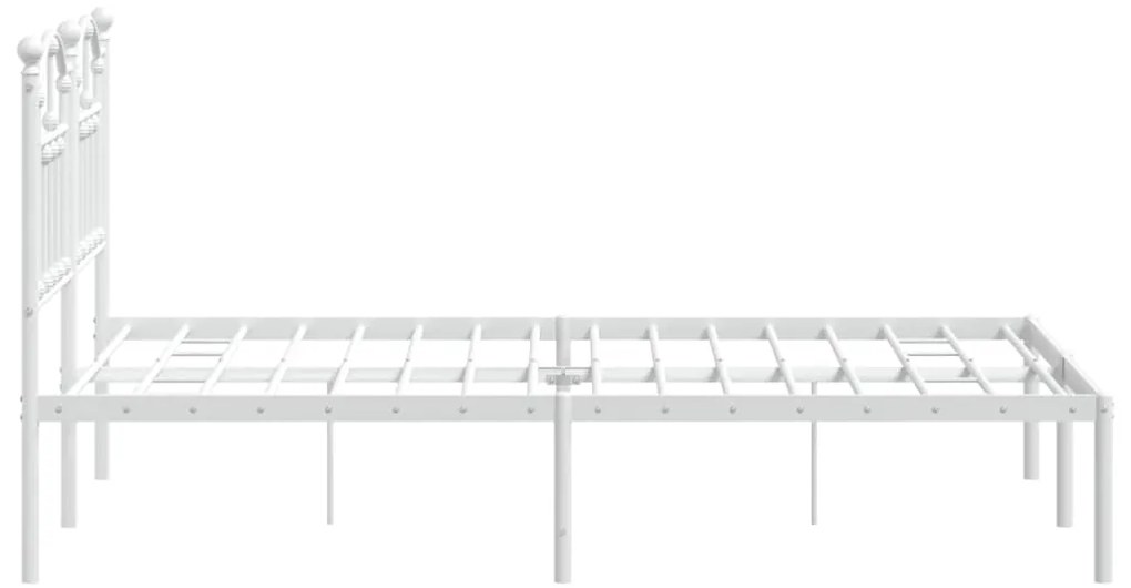 Estrutura de cama com cabeceira 120x200 cm metal branco