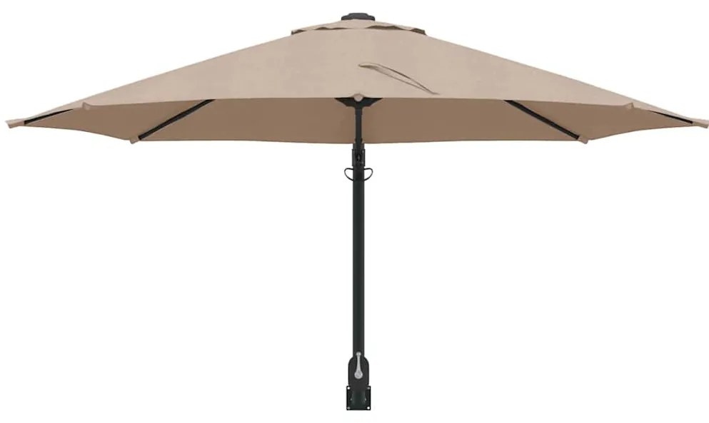 Guarda-sol de Jardim Montado na Parede da Taupe 250 cm