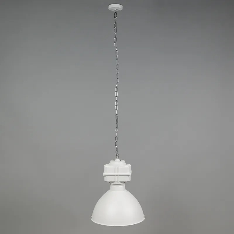 Candeeiro de suspensão industrial pequeno branco mate - Sicko