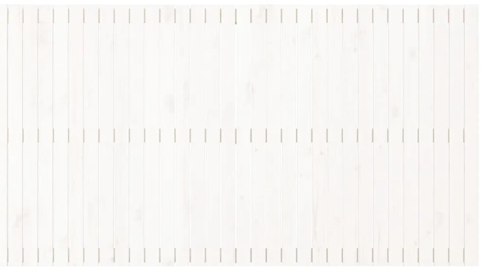 Cabeceira de parede 204x3x110 cm pinho maciço branco