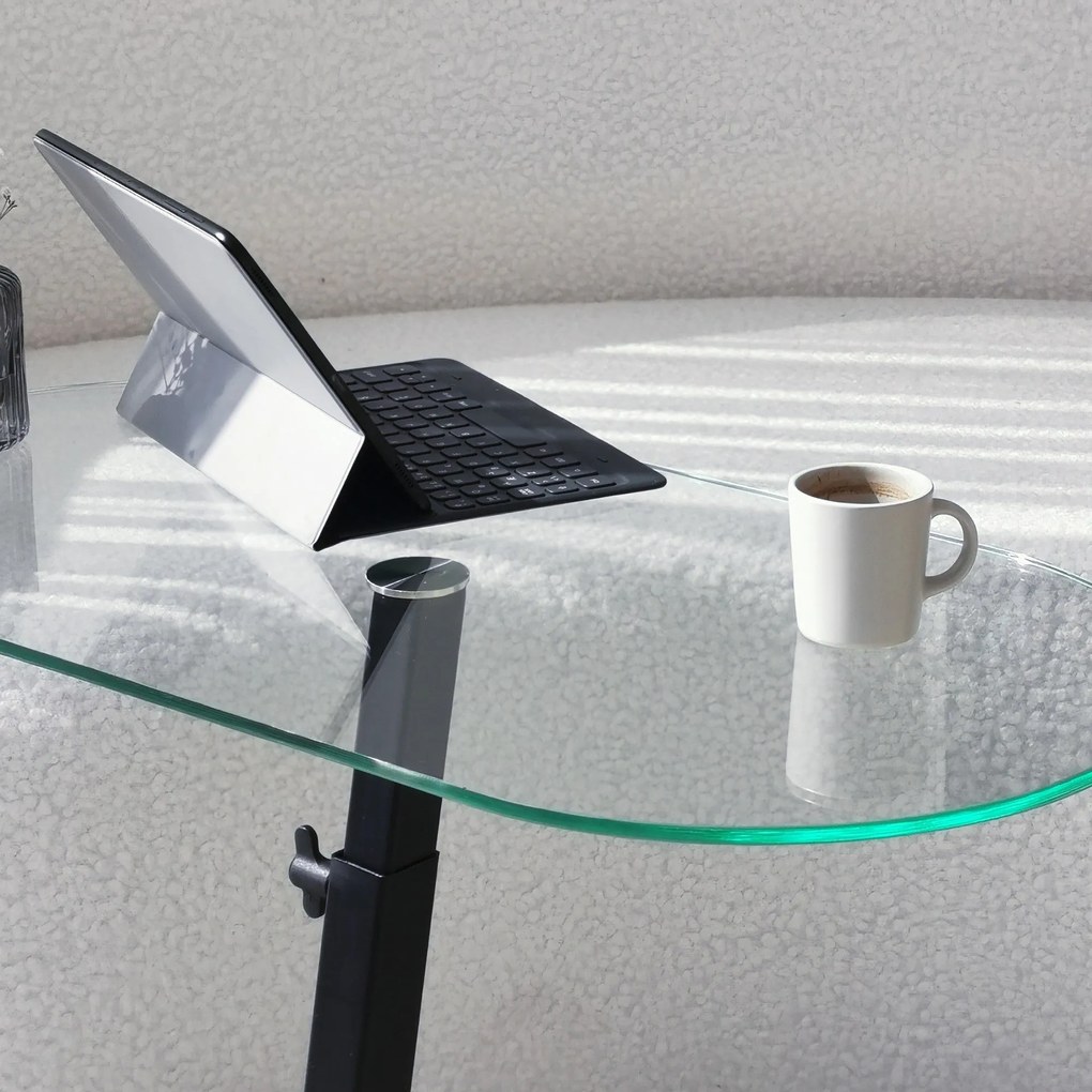 Mesa de Centro Ovale Lungo – Preto – 70x75x35 cm