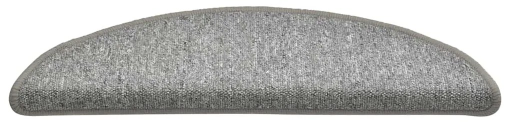 Tapetes de escada 30 pcs 56x17x3 cm cinzento-claro
