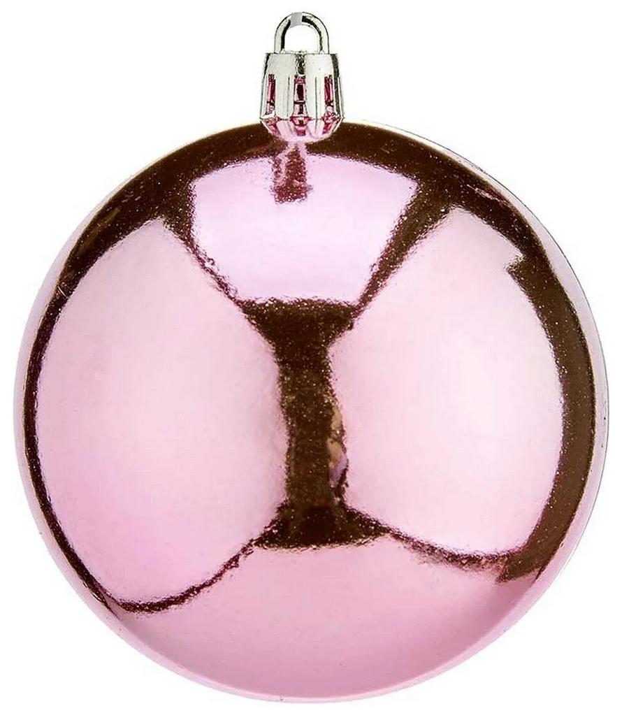 Bolas de Natal 16 Unidades Cor de Rosa Plástico