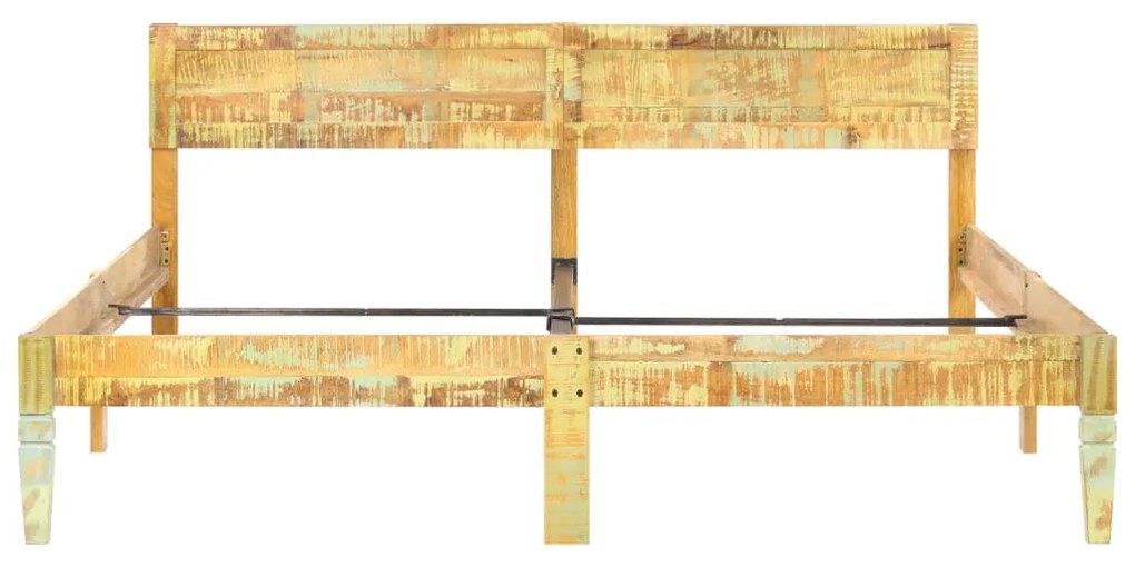 Estrutura de cama madeira recuperada maciça 180x200 cm