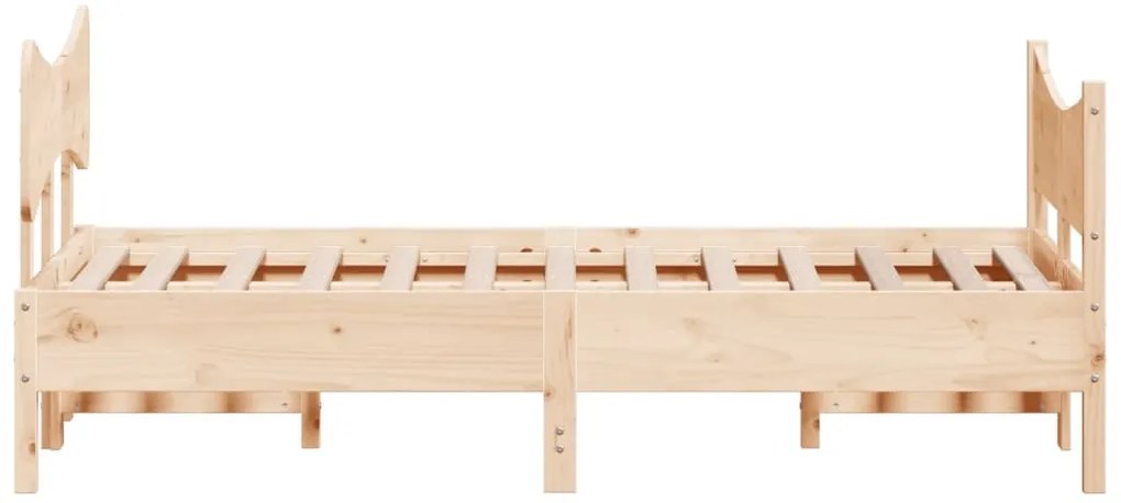 Cama sem colchão 120x190 cm madeira de pinho maciça