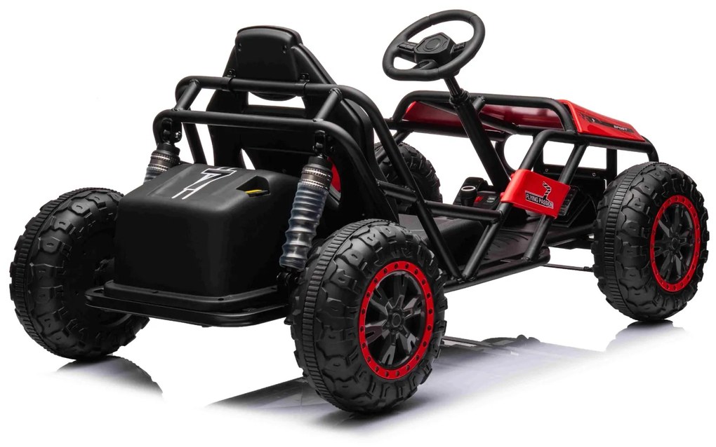 Carro elétrico para crianças SPORT-CART 24 V rodas EVA macias, assento em couro sintético, rodas Smooth Drift, motor de 2 x 50 Watt, bateria de 24 V,