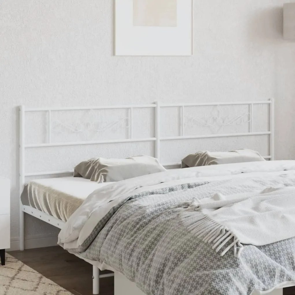 Cabeceira de cama 193 cm metal branco