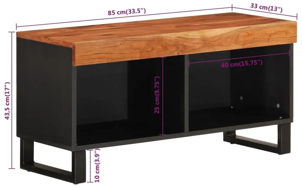 Móvel de TV 85x33x43,5 cm madeira de acácia maciça
