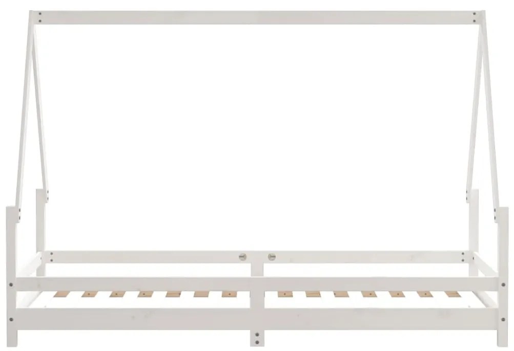Estrutura de cama infantil 90x200 cm pinho maciço branco