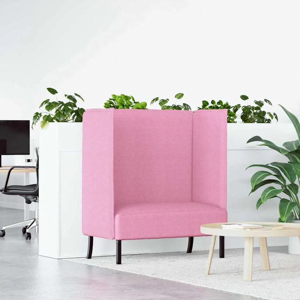 vidaXL Sofá Alto Rosa 109x56x121 cm Tecido