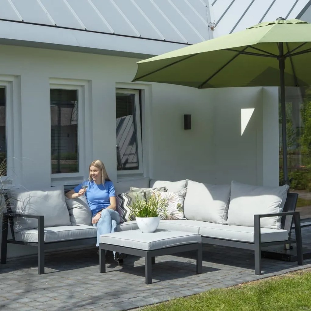 Cobertura para lounge de exterior 320x255x70 cm cinzento