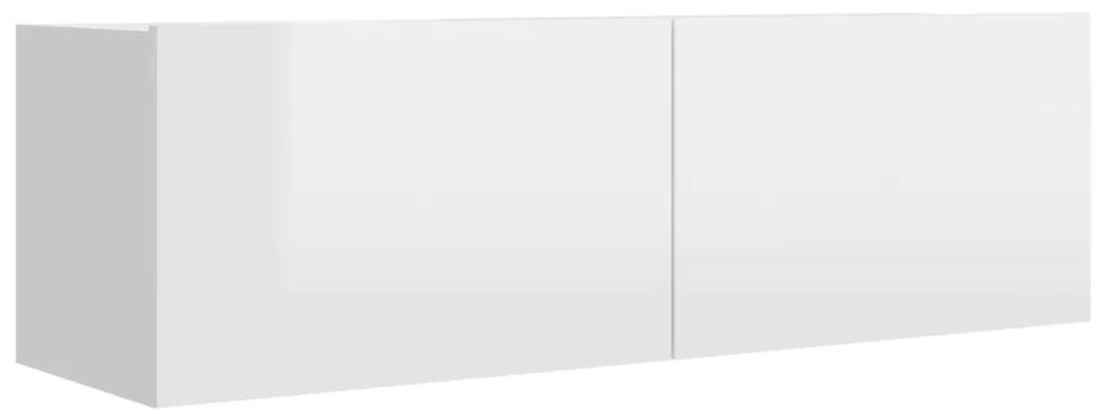 Móvel de TV Lude de Parede de 100cm - Branco Brilhante - Design Modern
