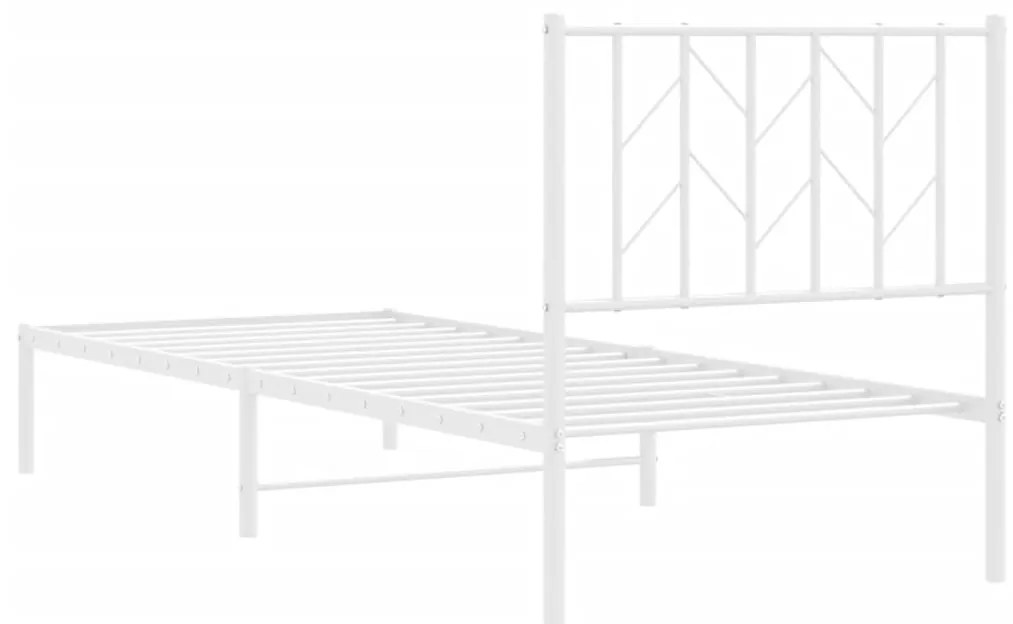 Estrutura de cama com cabeceira 80x200 cm metal branco