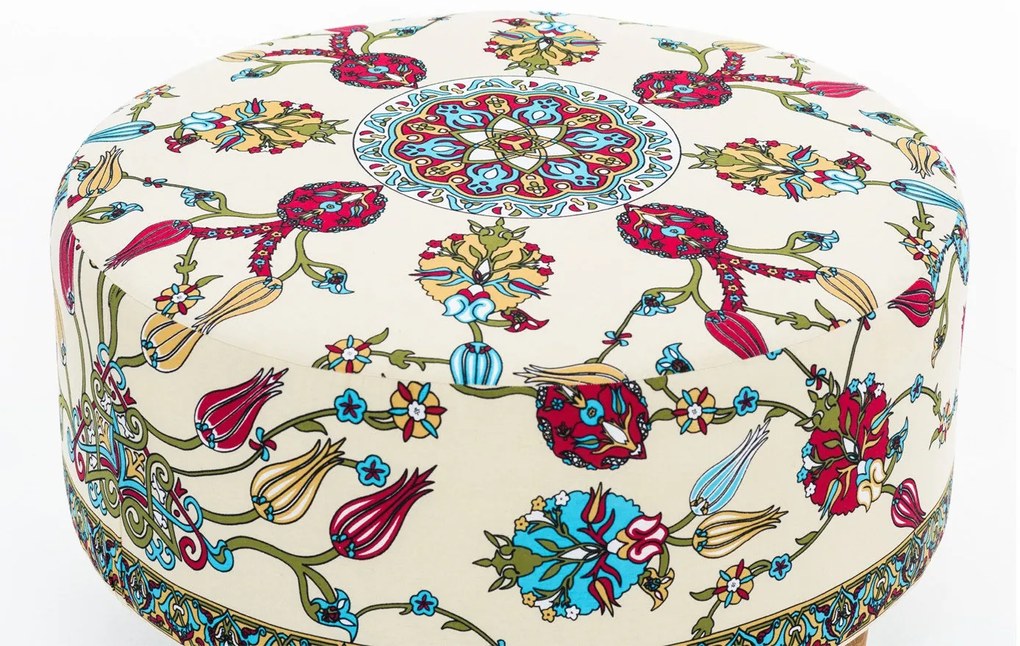 Tuffet Rimini – Branco, Azul, Vermelho, Amarelo, Verde – 65x40x65 cm