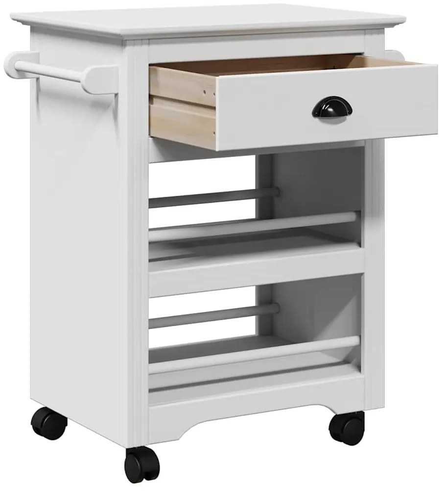 Carrinho de cozinha BODO branco 67,5x45x80 cm
