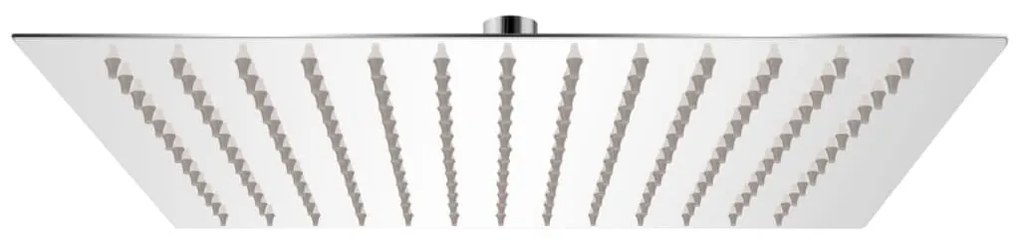 vidaXL Cabeça de chuveiro quadrada em aço inoxidável 25x25 cm