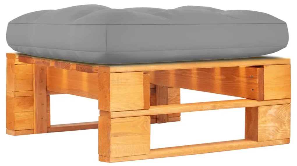 vidaXL Otomana de paletes para jardim pinho impregnado a castanho-mel