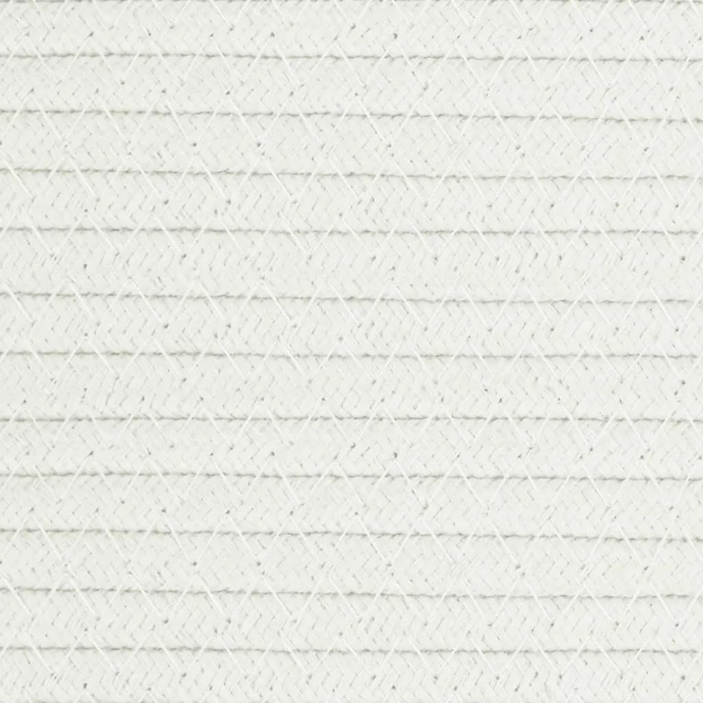 Cesto de arrumação Ø55x36 cm algodão bege e branco
