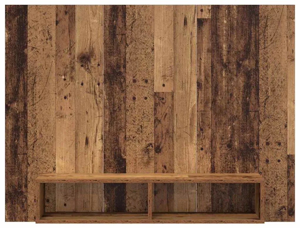 Gabinete de TV de Parede Madeira Antiga 120 x 23.5 x 90 cm