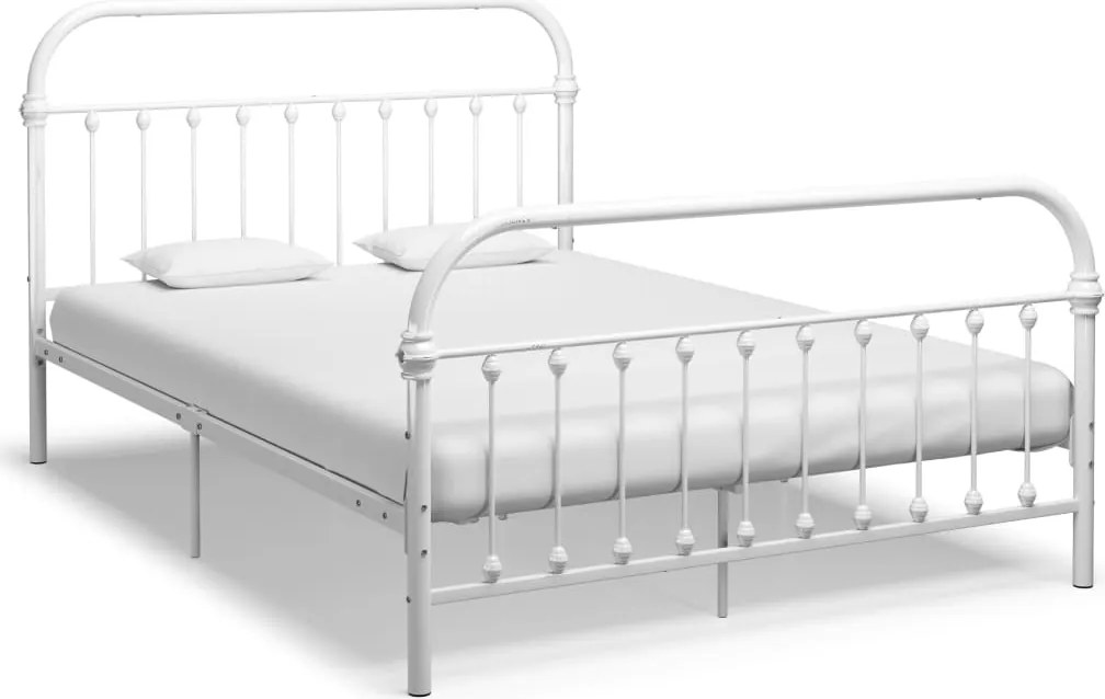 Estrutura de cama 160x200 cm metal branco