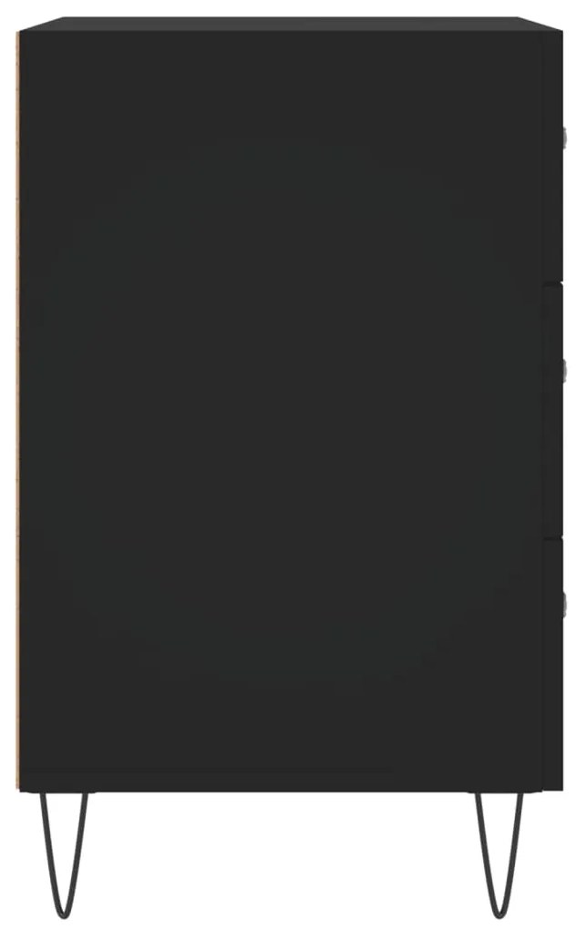 Mesa de cabeceira 40x40x66 cm derivados de madeira preto