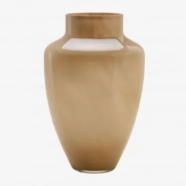 Vaso Em Vidro Wexylin Beige Amêndoa - Sklum