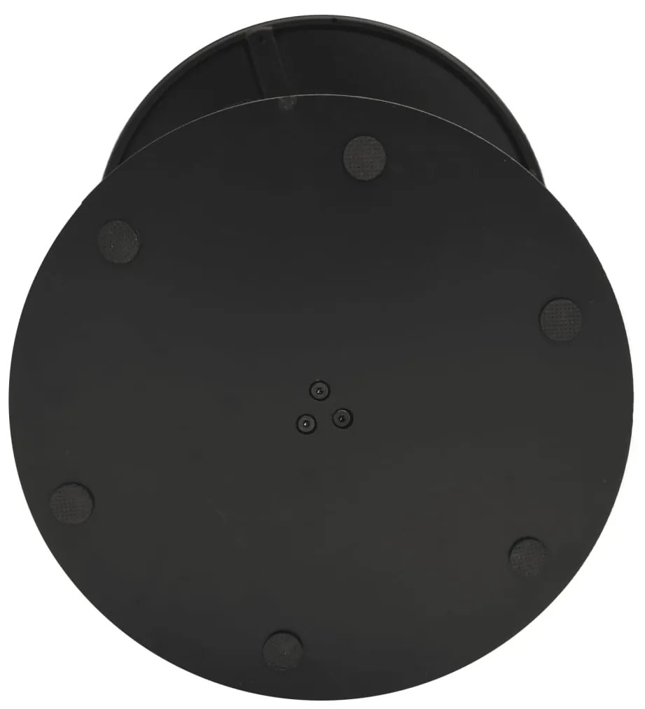 Mesa de jardim redonda Ø60x105 cm aço preto