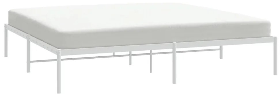 Estrutura de cama 193x203 cm metal branco