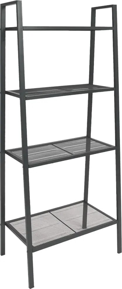 vidaXL Estante em escada com 4 prateleiras metal antracite