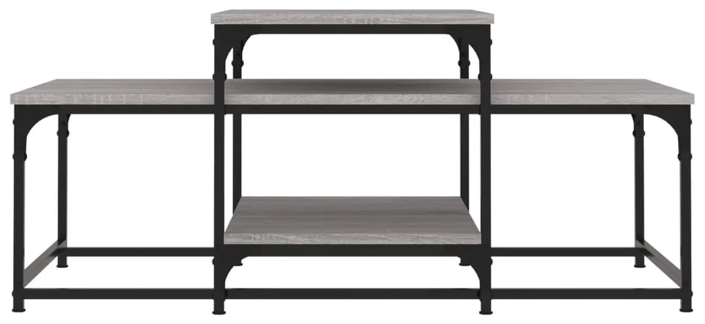 Mesa de centro 102x60x45 cm derivados madeira cinzento sonoma