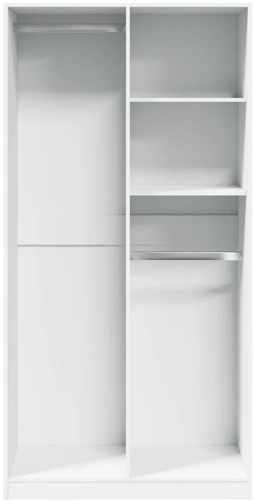 Roupeiro 100x50x200 cm contraplacado branco