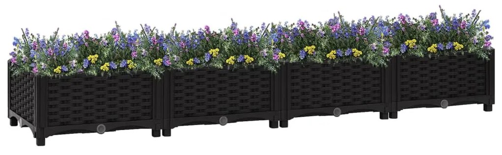 vidaXL Canteiro elevado 160x40x23 cm polipropileno