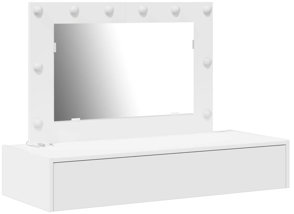 Mesa de Maquilhagem Suspensa com Luzes LED Brancas