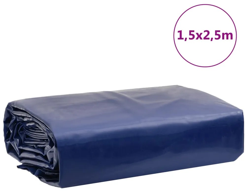 Lona 1,5x2,5 m 650 g/m² azul