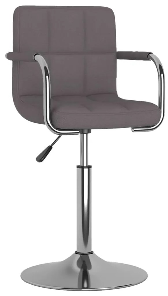 vidaXL Cadeira de jantar tecido cinzento-acastanhado