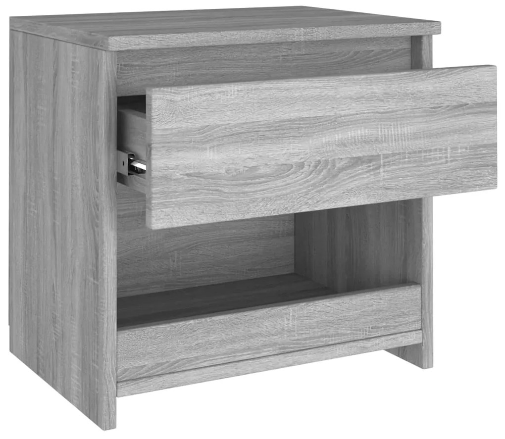 Mesa cabeceira 40x30x39 cm derivados de madeira cinzento sonoma