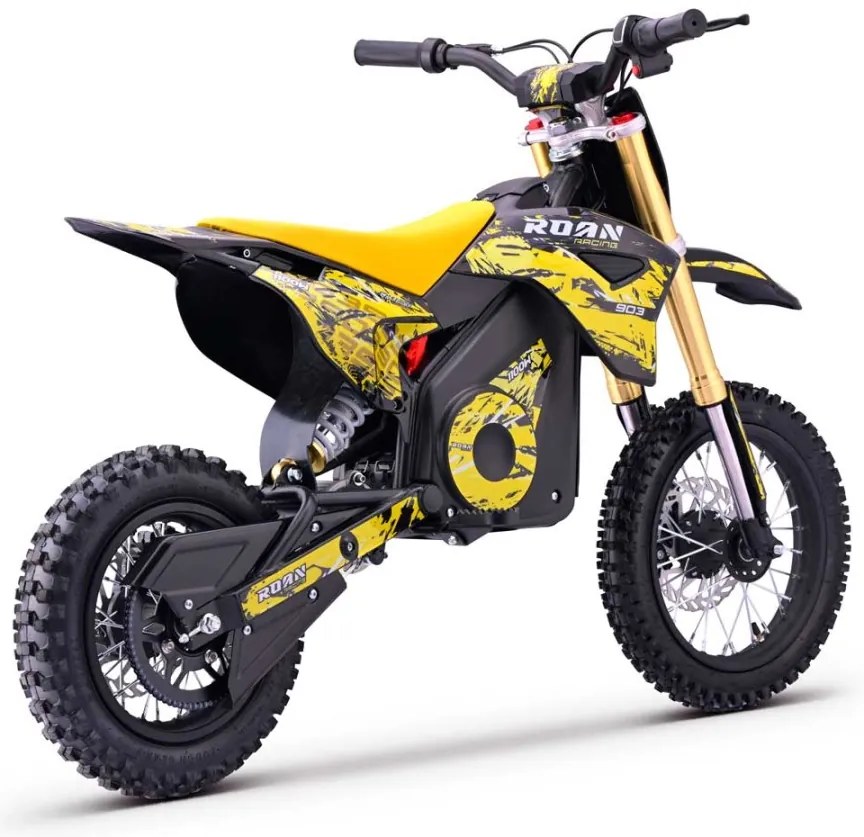 Mini moto elétrica para crianças MINICROSS 1100W Roan 903 motor eléctrico Brush 12/10" Amarelo