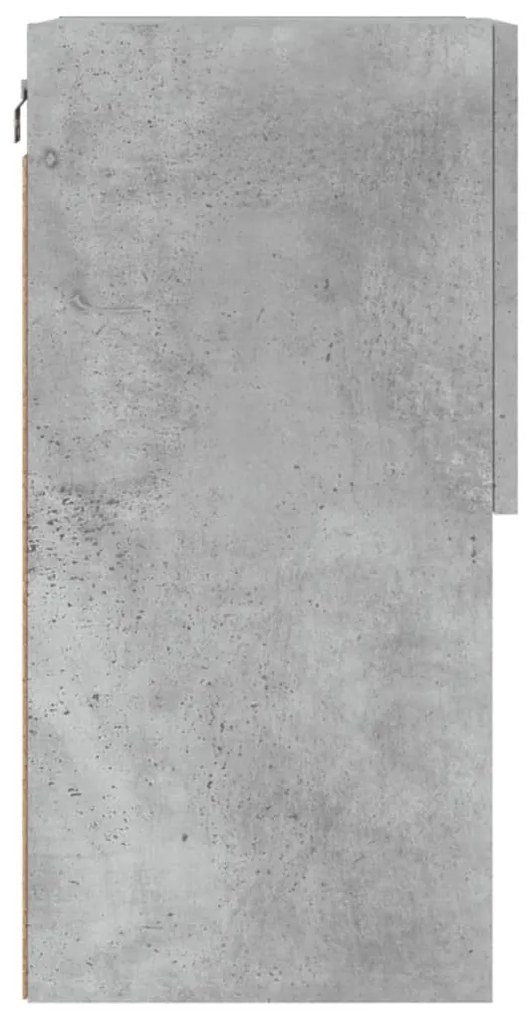 Móvel de TV com luzes LED 40,5x30x60 cm cinzento cimento