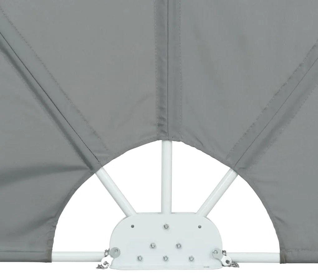 Toldo lateral dobrável para terraço 400x200 cm cinzento