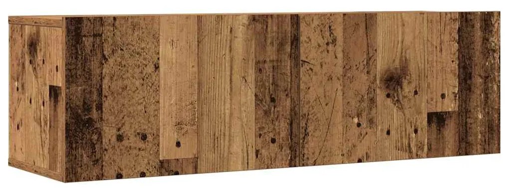 Conjunto de armário TV de parede 9 pcs madeira madeira velha