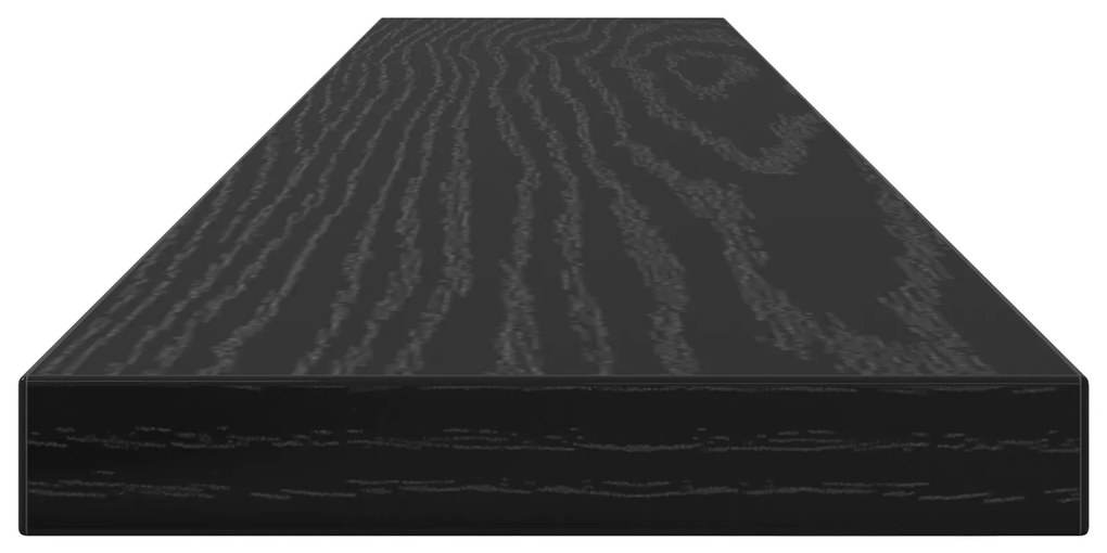 Conjunto com 4 Prateleiras Preto Carvalho 60x10x1,5 cm Madeira de Enge