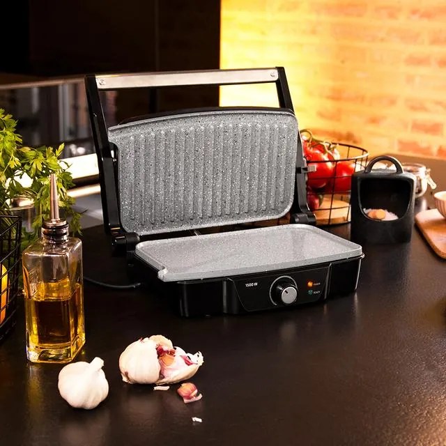 Grelhador elétrico 1500 W Rock’nGrill 1500 Stone Ceramic Mix&Grill