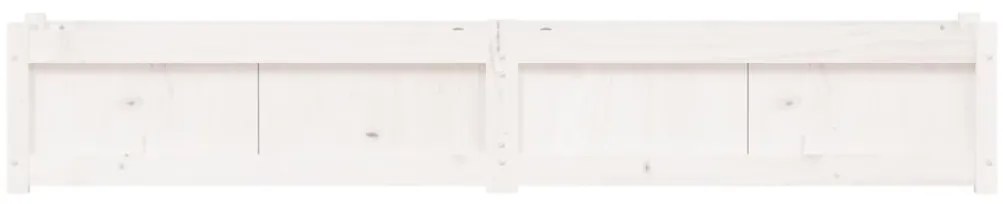 Vasos/floreiras de jardim 2 pcs madeira de pinho maciça branco