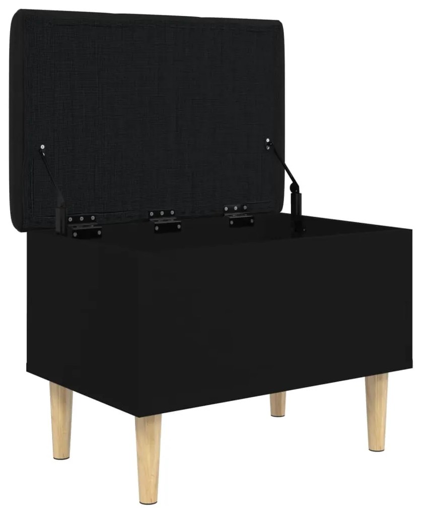 Banco de arrumação 62x42x46 cm derivados de madeira preto